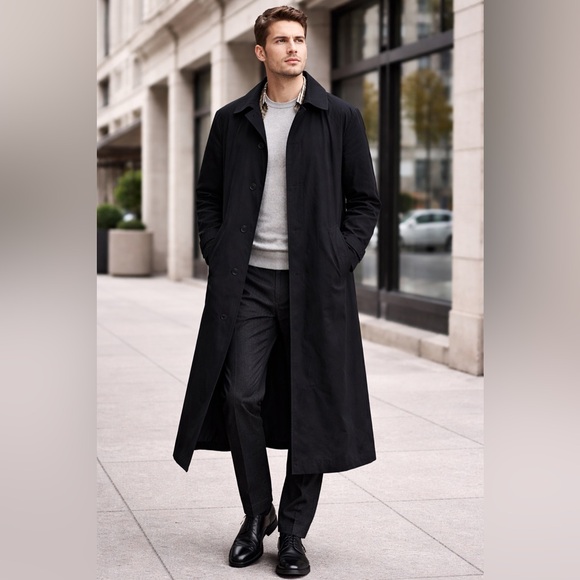 BURBERRY チェスターコート ブラック 46 Black Burberry Trench Coat, 46 R is available for purchase on au